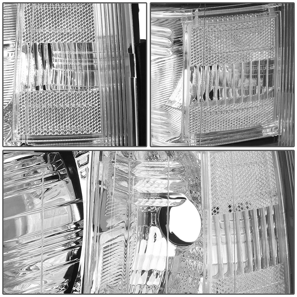 PARA 07-14 CHEVY SILVERADO FAROS CROMADOS/CLAROS + LUCES TRASERAS 3D LED ROJO BARRA C Foto 4 de 4