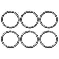 "6X O-Ringe 1,5\" Runde Metall-Snap-Haken Gunmetal SchlüSselring FüR Taschen"