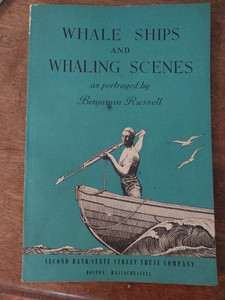 1955 State Street Trust BOOKLET Whale Ships and Whaling Scenes Benjamin Russell
