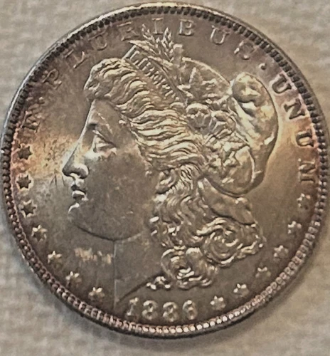 1886 P Morgan bright beautiful AU/ BU  great luster free shipping Sigma tested+