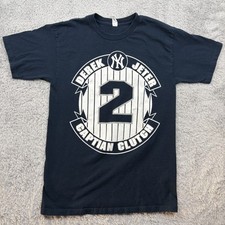 New York Yankees Shirt Derek Jeter Captain Clutch Mens Small MLB Baseball Tee