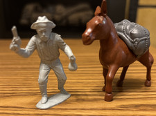 Marx Playset Western Pack Mule With Pack  Figure
