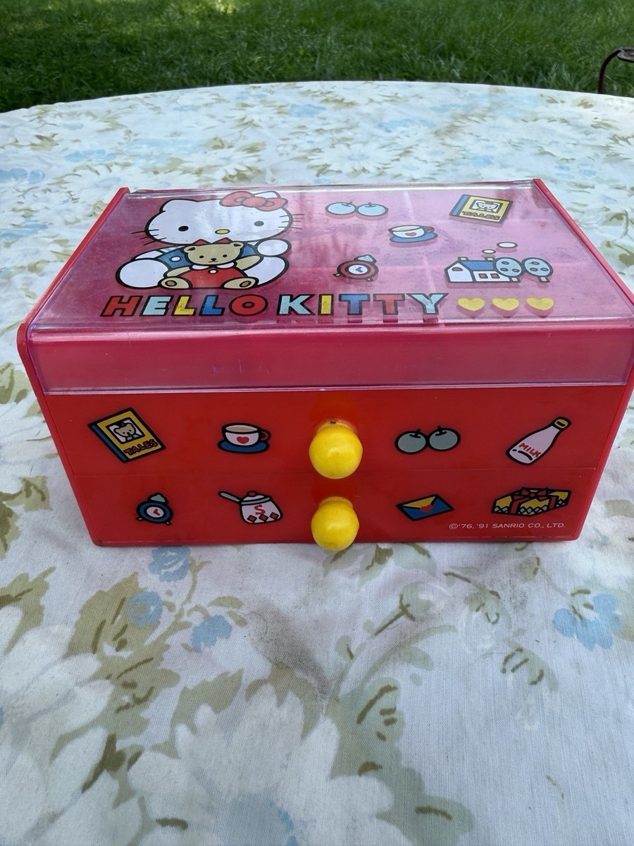 Vintage Hello Kitty Jewelry Chest Box Sanrio 1991 | eBay