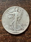 1944 p walking liberty silver half dollar a very fine coin . plus a surprise