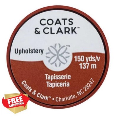 Coats and Clark Upholstery Thread Bronze Green, 150 Yds, w/ 7 Needles