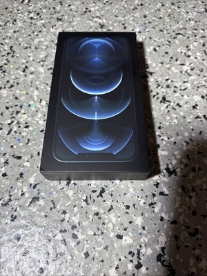 Box Only Apple iPhone 12 Pro Max Mg9e3lla Pacific Blue 128GB, Phone NOT Included