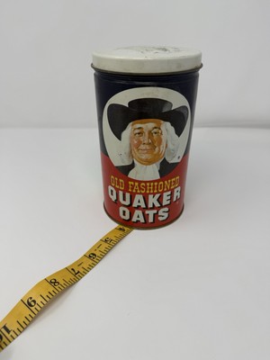 Vintage 1982 Quaker Oats Ltd Ed. Tin Oatmeal  Container With Recipe!