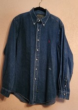 Vintage Early 1990s Ralph Lauren Polo Country Denim Button Down Shirt XL