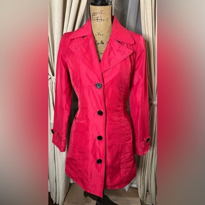 Miss Ashley By 26 International Red Lightweight Trench Coat