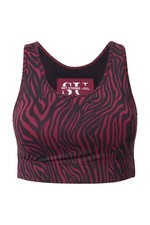Studio Untold Damen große Größen Sport Bustier Color Zebra Racerback