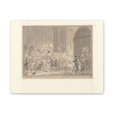 Simon Fokke - Haastige begrafenis van koopman Daniël Raap - Canvas Wall Art