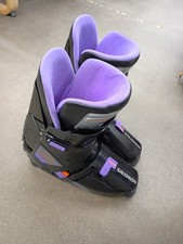Vintage Salomon Club Ski Boot Set Bag Black Purple Memo Control Made in France