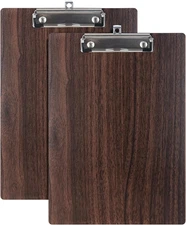 Wood-Grain Lap Board Clipboard, for Letter & A4 Size Solid Wood Texture Writing 
