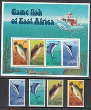 Kenya - Courrier Yvert 66/9+Hb 3 ** Mnh Faune Poissons