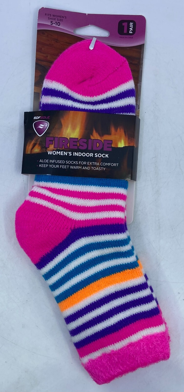 SAOLA Sof Sole FIRESIDE calze da interno donna inf di aloe misura scarpa 5 10 1 paio