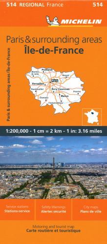 Michelin Regional Maps: France : Paris and Surrounding Areas Map 514 by ...