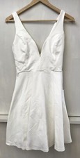 Lulu's Love Galore White Strappy Sleeveless Skater Dress Size S Small NWT