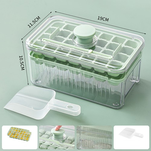 Ice Cube Trays with Lid and Bin 56 Pcs for Freezer Ice Cube Mold For Whiskey - Afbeelding 4 van 14