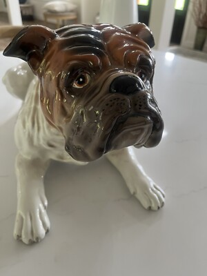 あ*猫様 galcia×BULL ORIGINAL ブルオリジナル　 ANTIC Antique Italian Ardalt Campione Signed Life Size Ceramic Bulldog