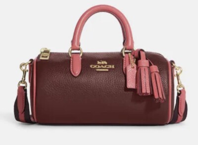 バッグ COACH lacey NWT COACH LACEY CROSSBODY LEATHER SHOULDER BAG WINE MULTI CB876 | eBay