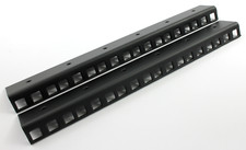 2 x 6u 19" strisce in acciaio finitura nera opaca * spessore 2 mm* audio studio