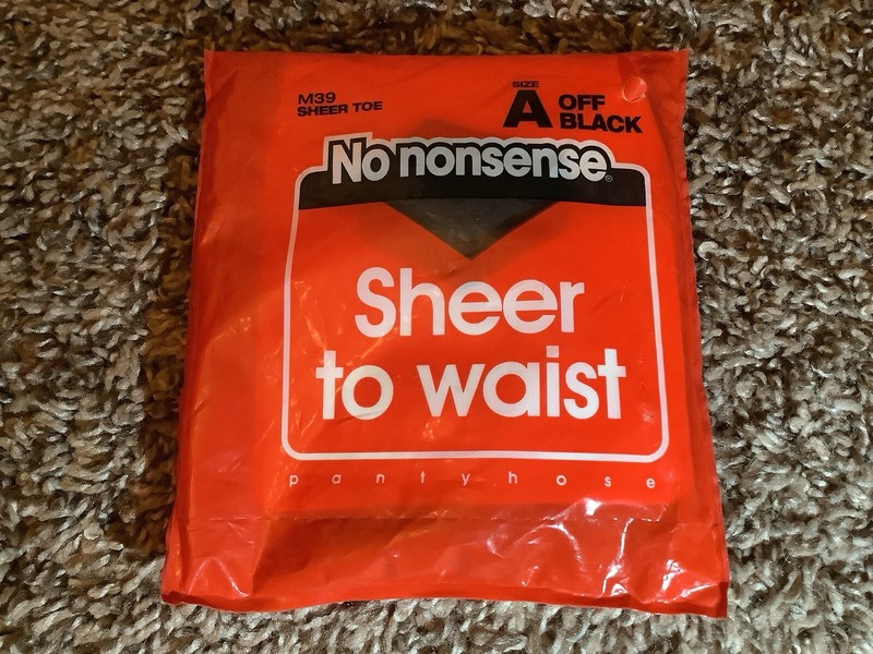 No Nonsense sheer to waist pantyhose, color off black, size: A
