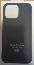 Genuine Apple Case for iPhone 15 Pro Max Silicone MagSafe - Black ​​​​​​​