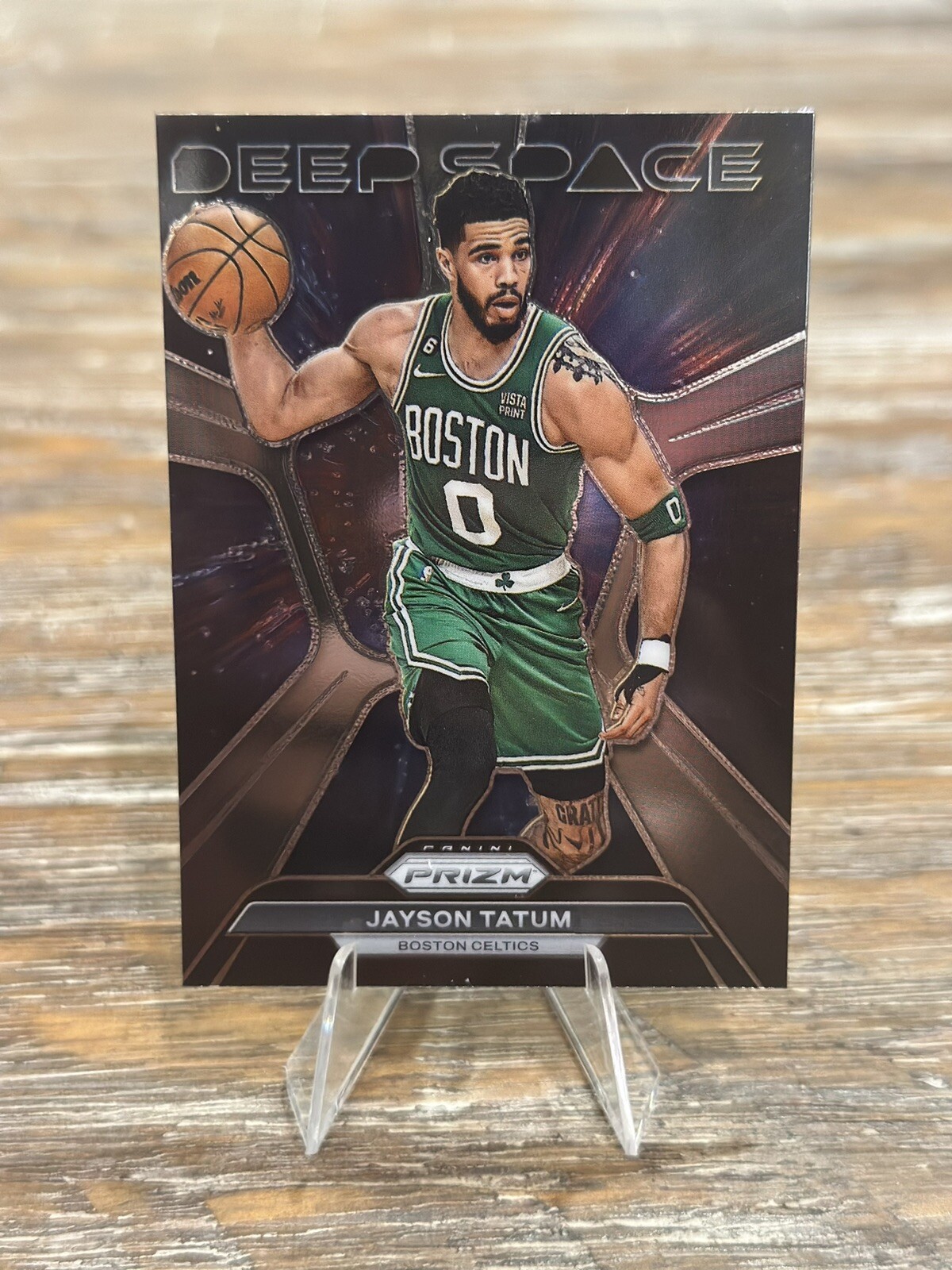 2023-24 Panini Prizm Jayson Tatum Deep Space Green Prizm #10 Boston Celtics