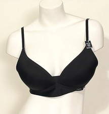 NWT WOMEN'S NAUTICA SOFT WIRE-FREE SMOOTH FINISH BRA BLACK SIZE 36C
