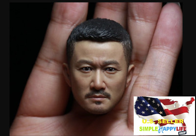 1/6 Wu Jing Asian Male Head sculpt For Phicen 12'' Figure hot toys worldbox  USA 