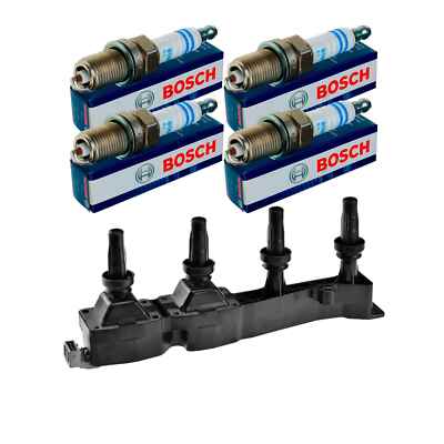 NTY SET Zündspule + 4x BOSCH Zündkerze für Peugeot 206 CC 2D 1.6 16V 307 3A/C