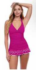 NWT 138 Sz 8 Profile By GOTTEX Tutti Frutti Halter Swimdress Violet