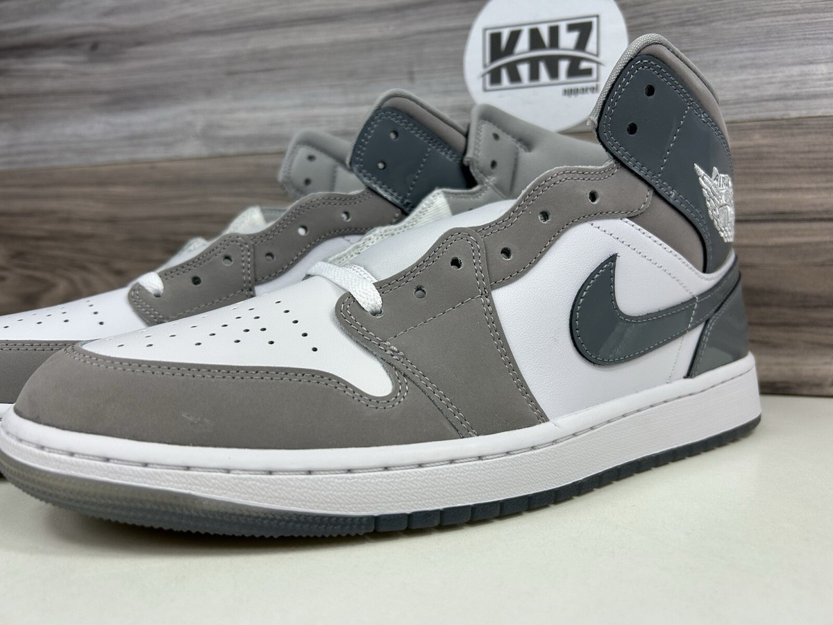 Nike Air Jordan 1 Mid SE White Cool Grey Men's Shoes HF3216-100