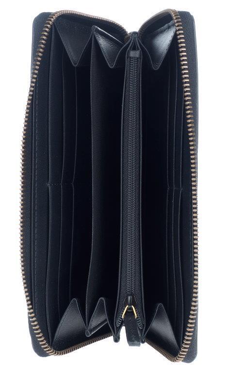 NEW GUCCI BLK LEATHER BLIND FOR LOVE ZIP AROUND LONG CLUTCH WALLET UNISEX image 4