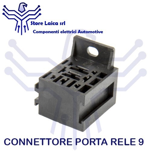 CONNETTORE PORTA RELE 9 VIE PIN GIUNTO CON STAFFA FISSAGGIO LINEA CAN AUTO MOTO - Foto 2