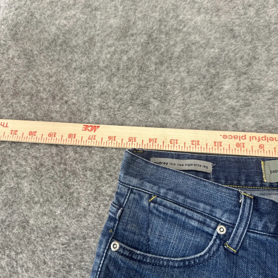 Женские джинсы из бумажной джинсовой ткани и ткани Audrey с заниженной талией размер 27 синие - Изображение 2 из 4