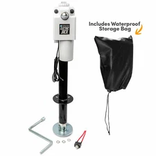 Biltek 3500lbs Electric Power Trailer Tongue Jack + Storage Cover - White