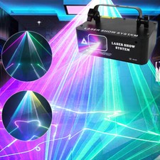 Animation DMX Full RGB Laser Beam Scanner Projector Lamp Disco Stage Laser Light