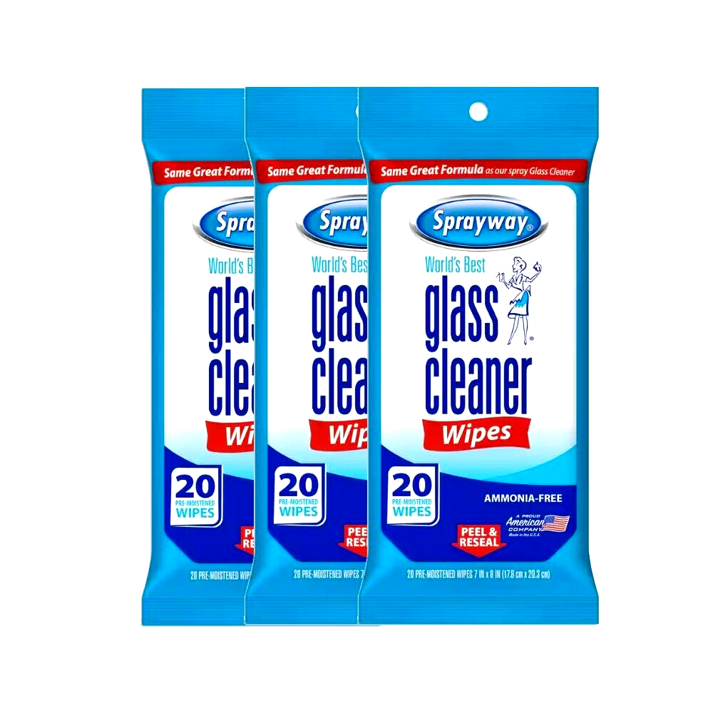 Sprayway World's Best Glass Cleaner Ammonia Free Wipes Pack Of 3 eBay