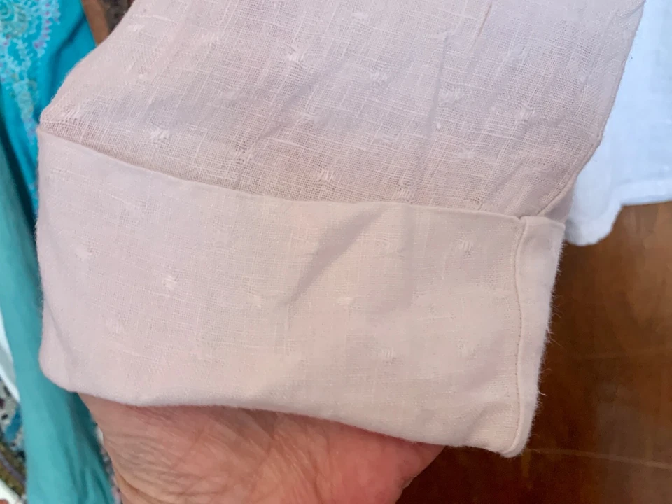 Lovely Vintage Oversize Boho *FLAX* White Linen Jacket - Image 4 of 4