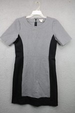 J. Crew Black & Gray Women's Sheath Dress-Size 4-Office Wear-Nice