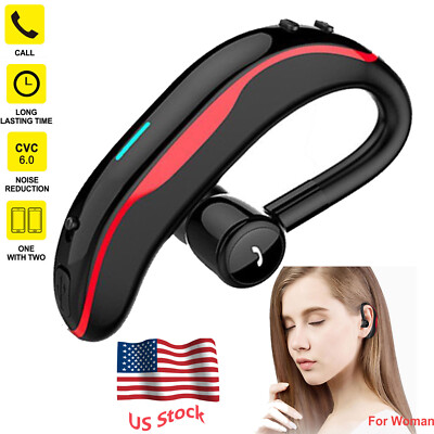 Wireless Earphone Bluetooth Headset Single Earpiece For Android iOS Cell Phone