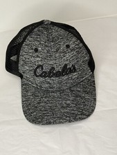 Cabela  s Youth Adjustable Trucker Hat Black Gray Snapback Mesh Cap