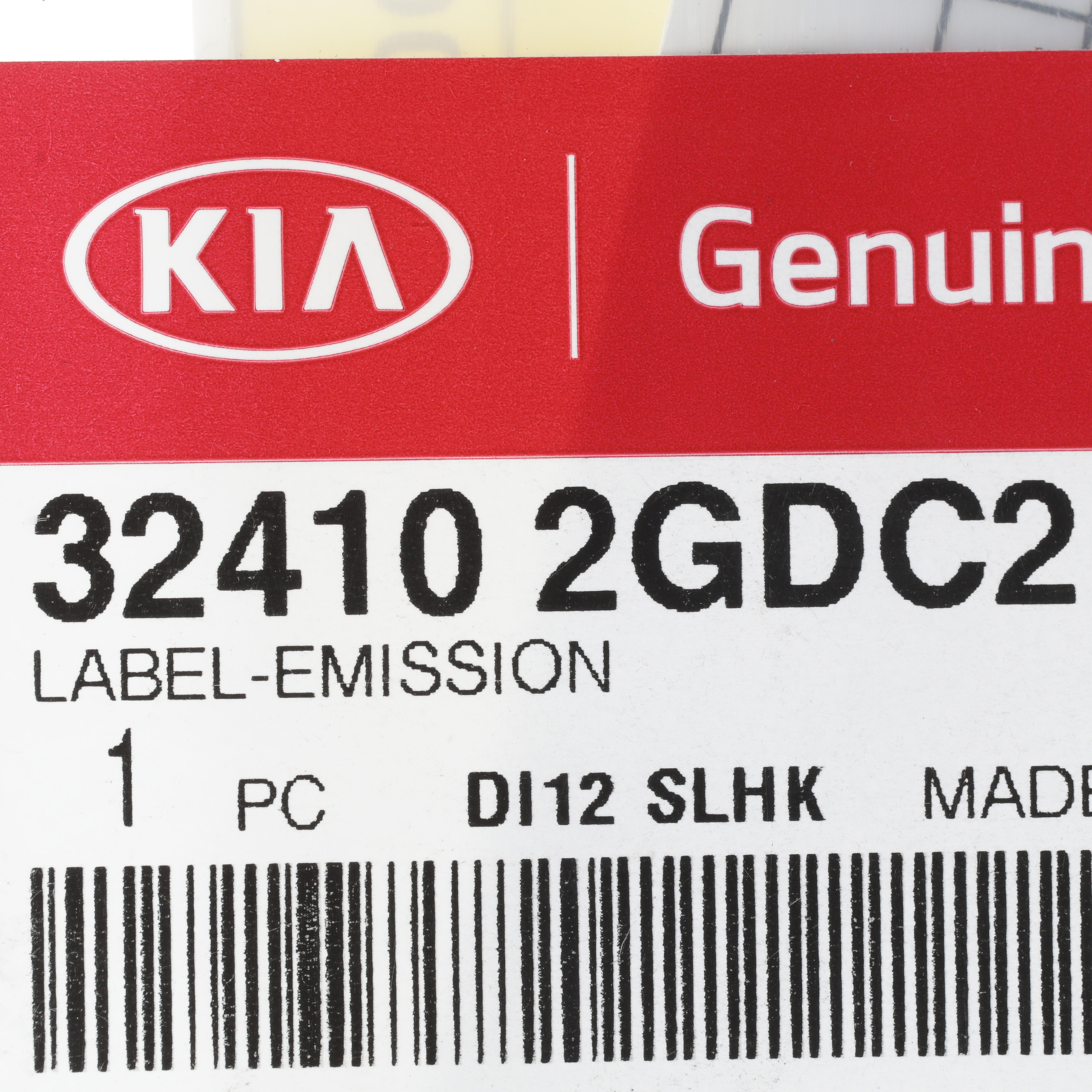 OEM Kia 2016-2018 Optima Emission Label 32410-2GDC2 for sale  