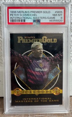 Carte David Beckham 1997 Merlin's Premier Gold #100 - Notée PSA 8 NM-MT - Pour Collection