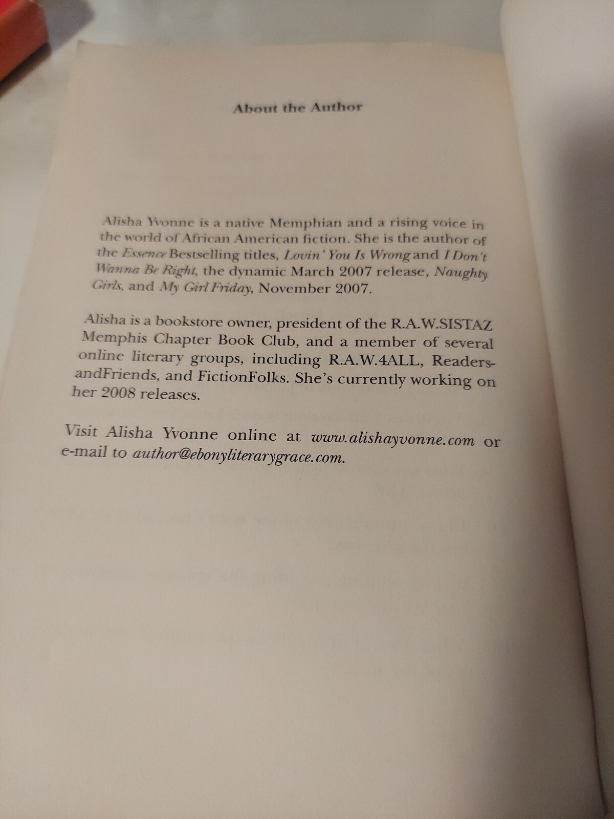 Naughty Girls by Alisha Yvonne (2007, Uk-B Format Paperback) for sale