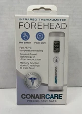 Conair Care Infrared Thermometer Forehead 1 Button Fever Alert ITH90 Battery