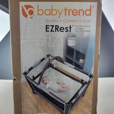 Babytrend EZrest Nursery Center Playpen Silver Cloud. New In Box