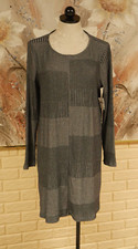 NWT WOMAN'S GAP GRAY RIBBED SWING SWEATER DRESS SIZE LARGE LONG SLEEVE WASHABLE