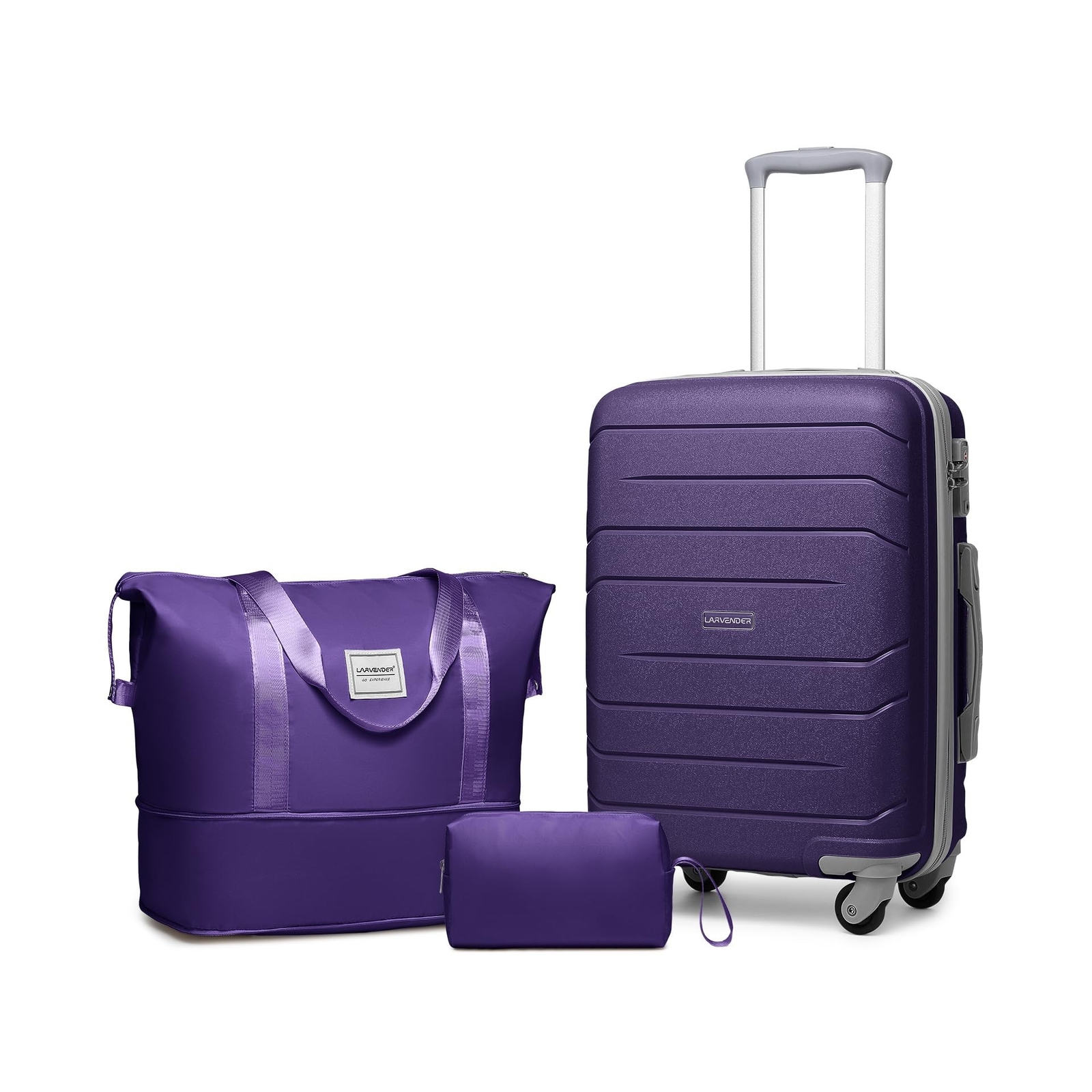 LARVENDER Carry On Luggage 20Inch Suitcase with Spinner Wheel,Hard Shell Lugg...-image